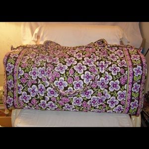 Vera Bradley Large Duffle Bag in Plum Petals